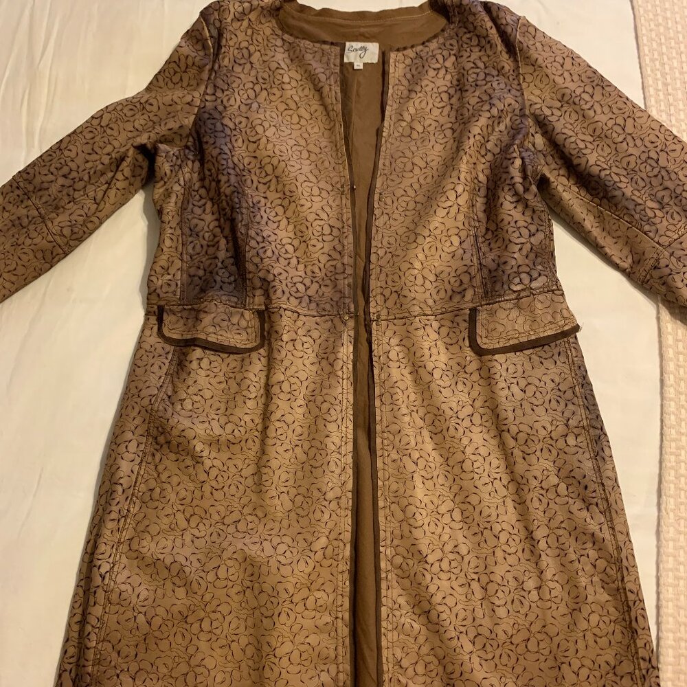 Scully Floral Ombré Leather Coat